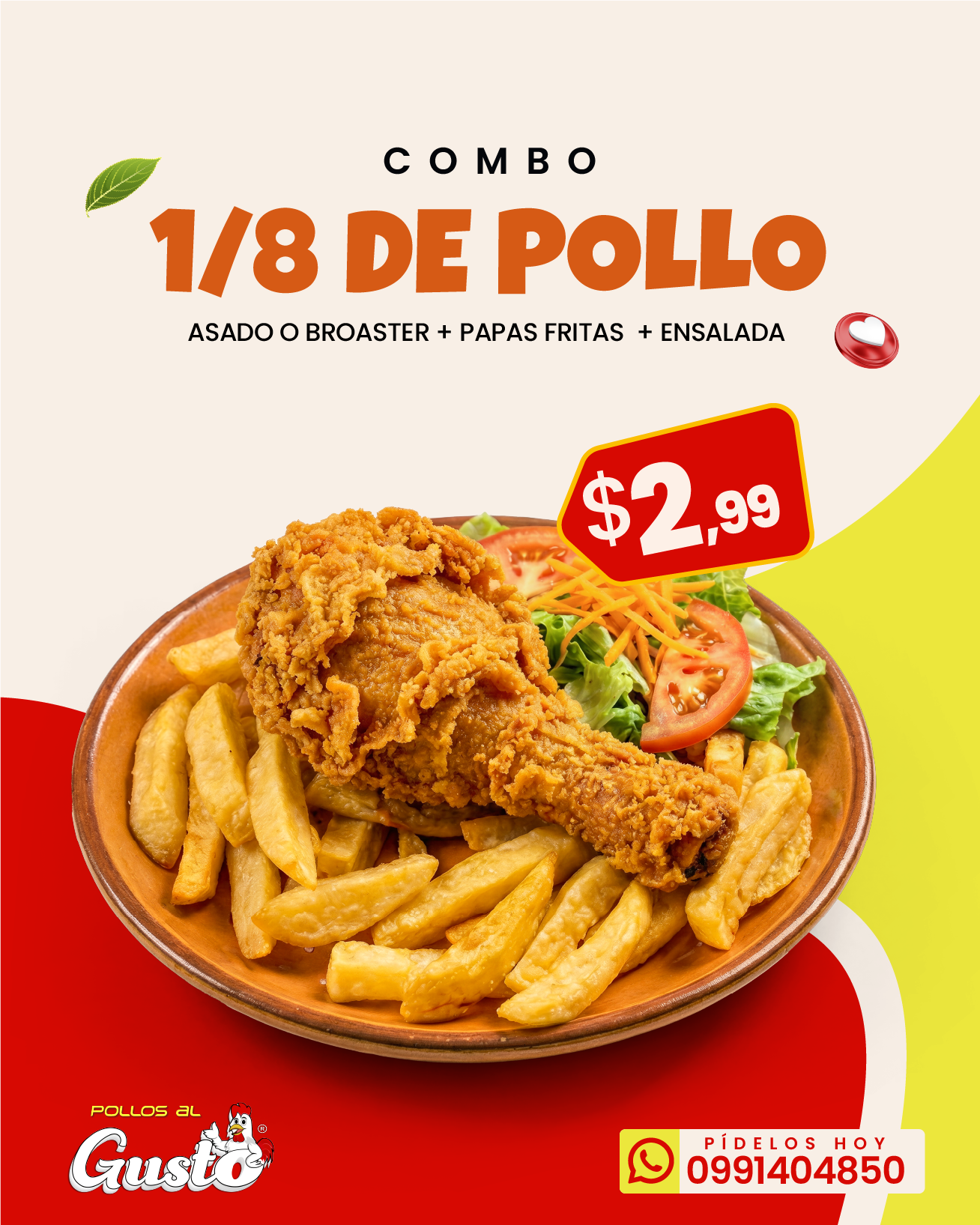 BROASTER 1-4 DE POLLO-POLLOS AL GUSTO-MENU - CATEROGIA BROASTER@2x