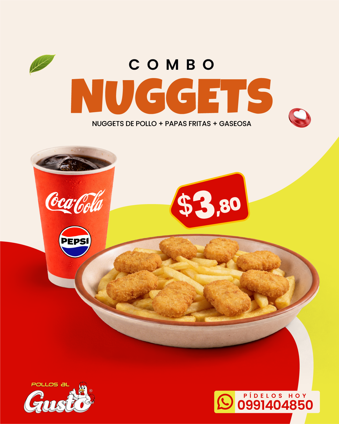 COMBO NUGGETS - POLLOS AL GUSTO - MENU - CATEGORIA ANTOJOS@2x