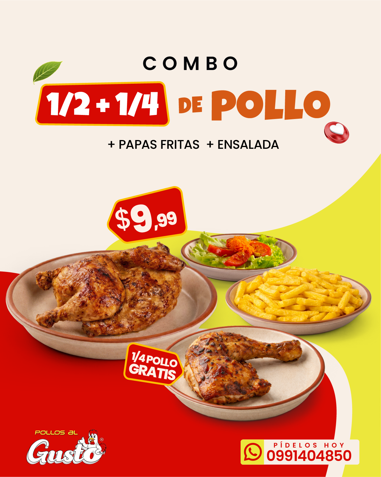 ESPECIALES 1-2 + 1-4 -POLLOS AL GUSTO-MENU - CATEGORIA FAMILIAR@2x